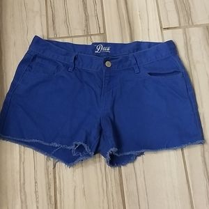 Old Navy Diva raw hem Cobalt Blue jean Shorts